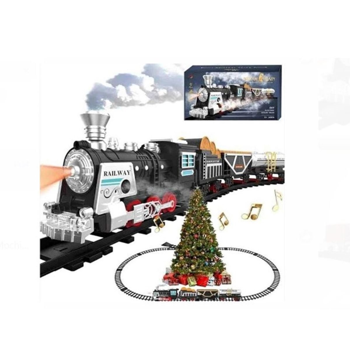 GENERICO - Tren Navideño Interactivo Bota Humo  Musical 12 Pistas GRANDE A1