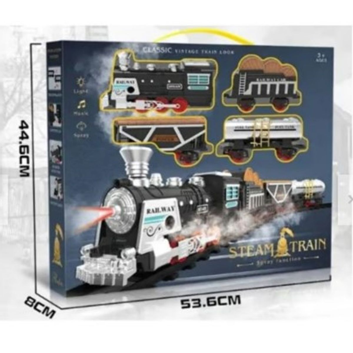 GENERICO - Tren Navideño Interactivo Bota Humo  Musical 12 Pistas GRANDE A1