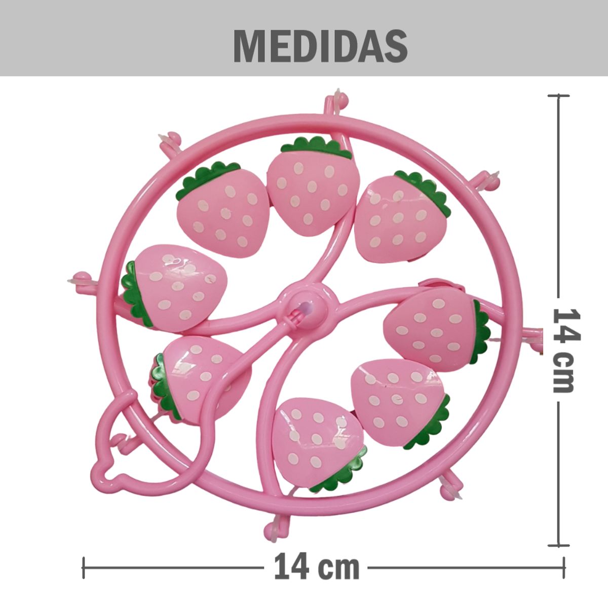 GENERICO - Colgador perchero de ropa de 8 ganchos - Fresa