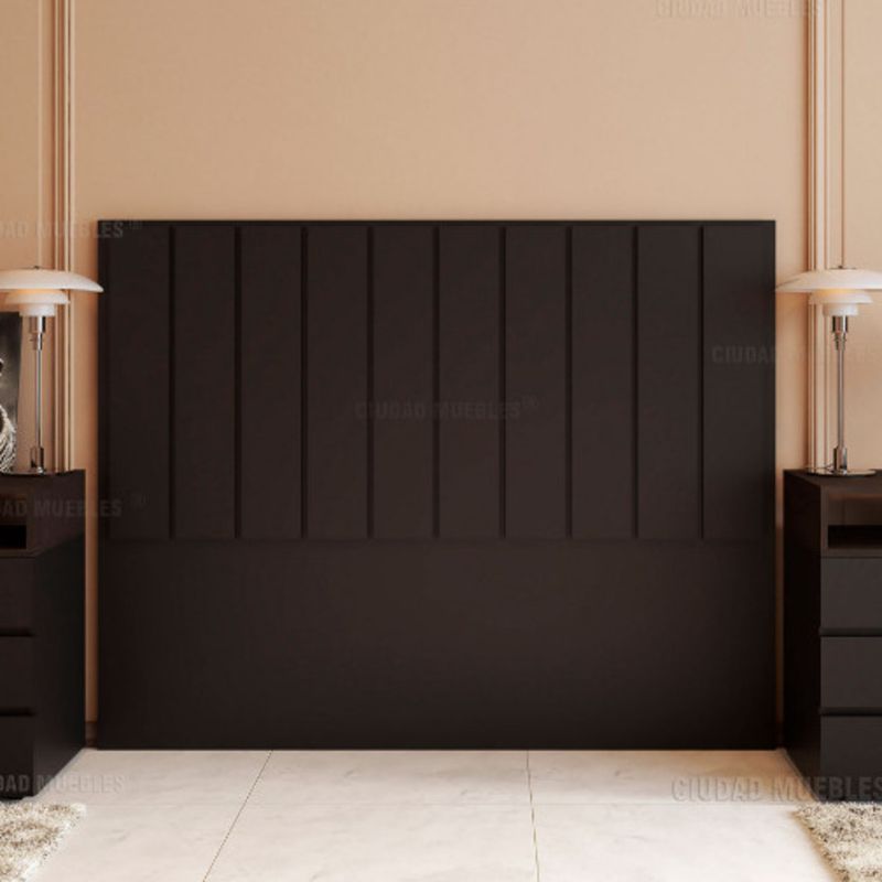 GENERICO - Cabecera Moderna 2 Plazas Catnis Negro R&R Muebles