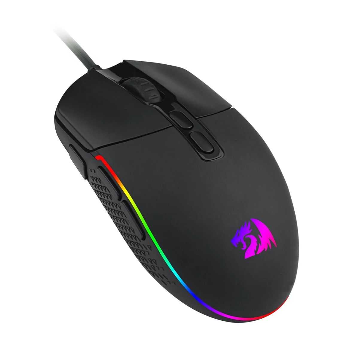 REDRAGON - Redragon - Mouse Invader M719 RGB 10000 DPI - Negro