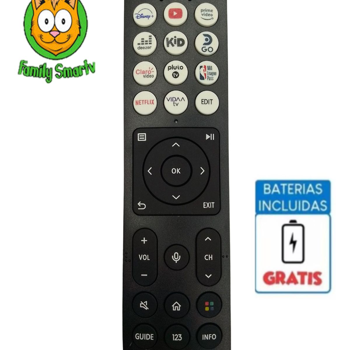 GENERICO - Control Remoto Para Hisense Smart 2024 + Pilas
