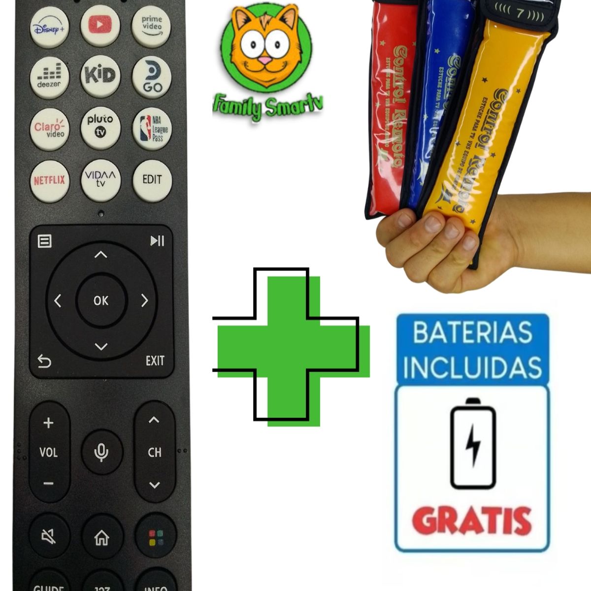 GENERICO - Control Remoto Para Hisense Smart 2024 + Funda