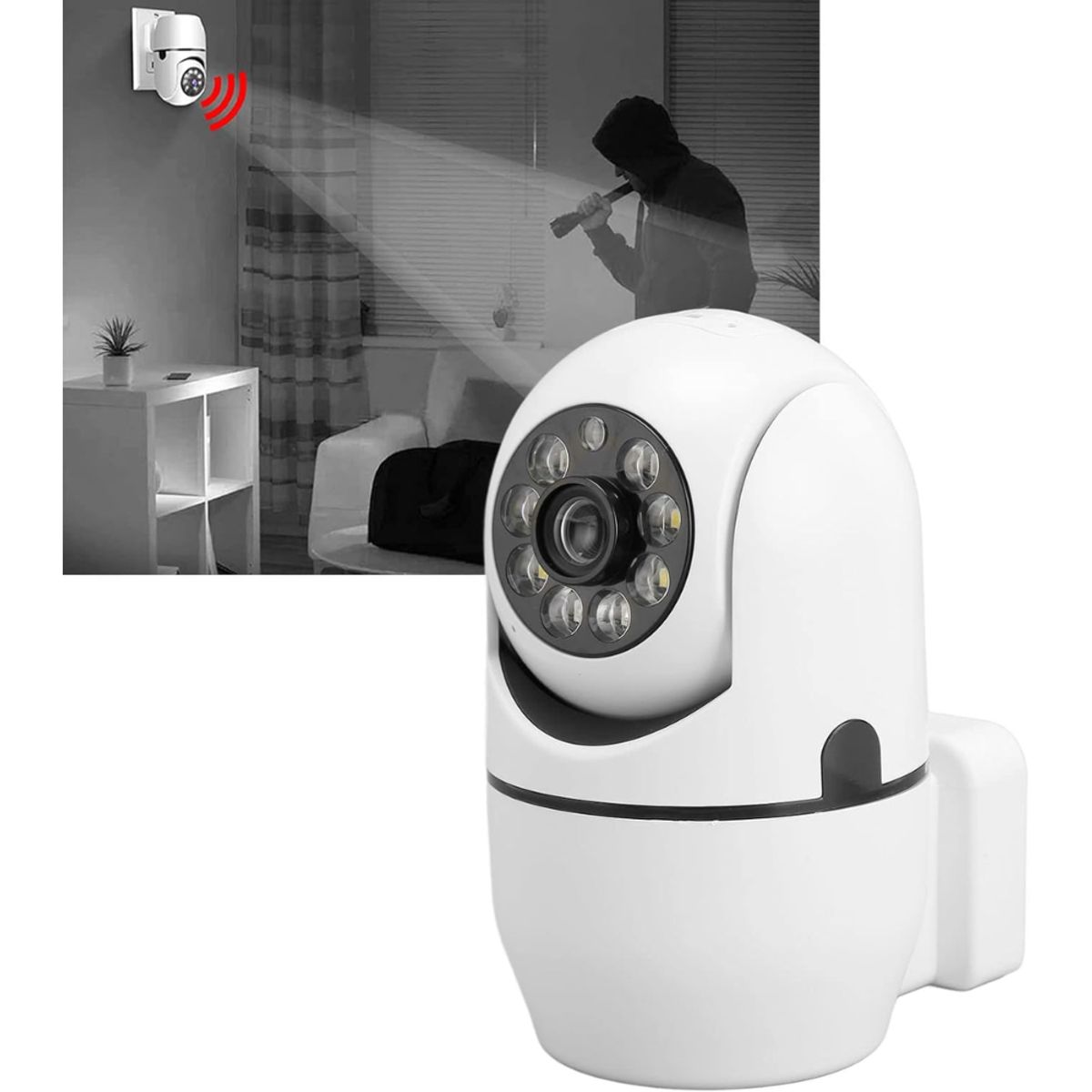 SEISA - Cámara Seguridad de Enchufe Pared para el Hogar