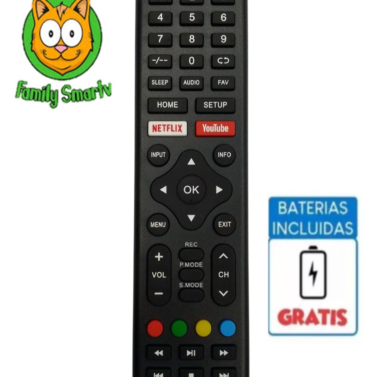 GENERICO - Control Remoto TV Winia HD Smart 2024 + Pilas