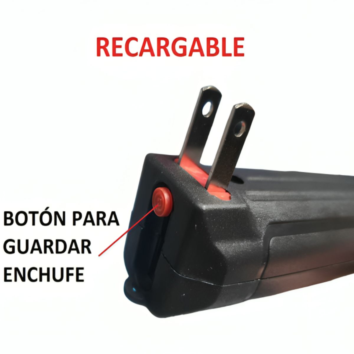 GENERICO - Matamoscas eléctrica 46cm raqueta enchufe recargable