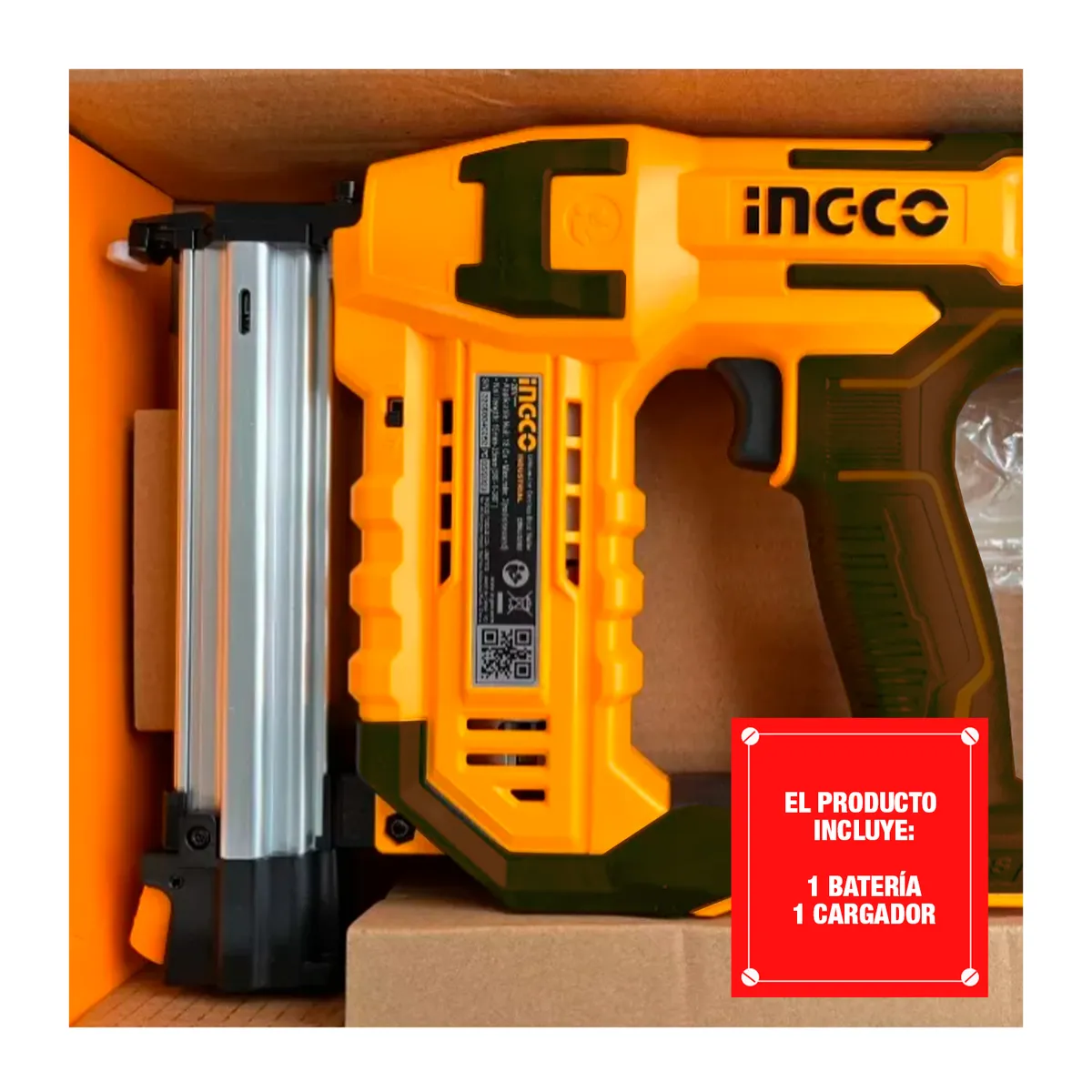 INGCO TOOLS - CLAVADORA INALÁMBRICO 20V INGCO BATERÍA LADRILLO MADERA - CSTLI3808