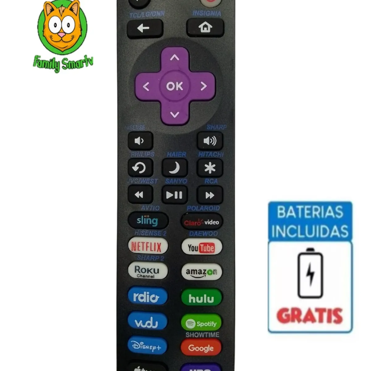 GENERICO - Control Remoto Para Roku Premiere Roku Express Y Roku Tv