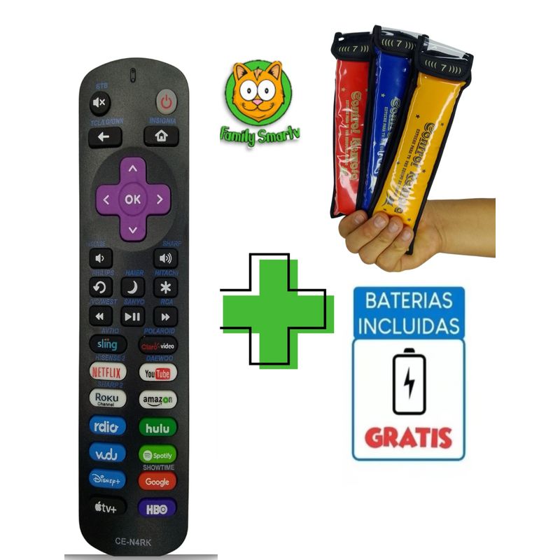 GENERICO - Control Remoto  Para Roku Premiere Roku Express + Funda