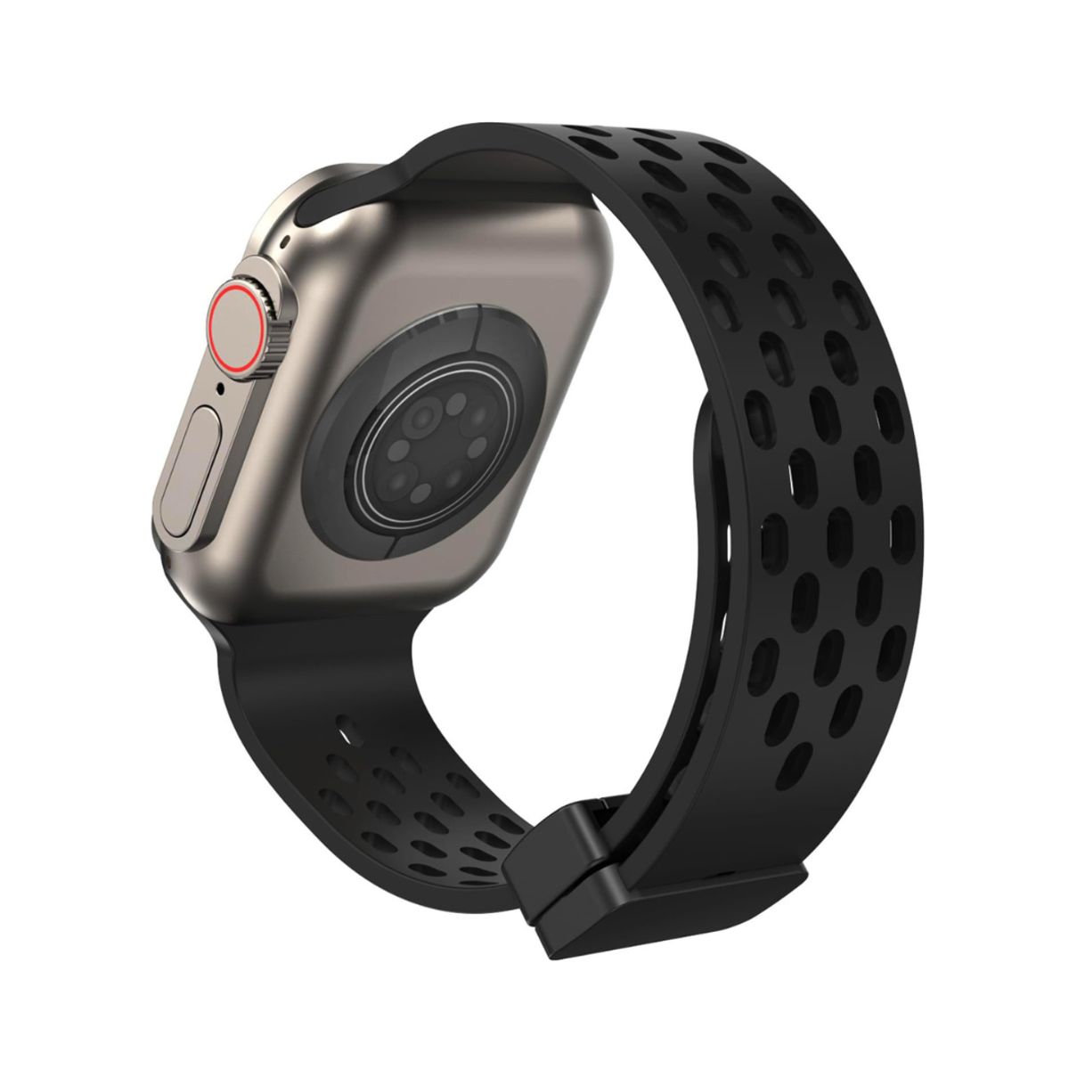 OEM - Correa transpirable con hebilla mágnetica - NEGRO - 44mm - 45mm - 49mm