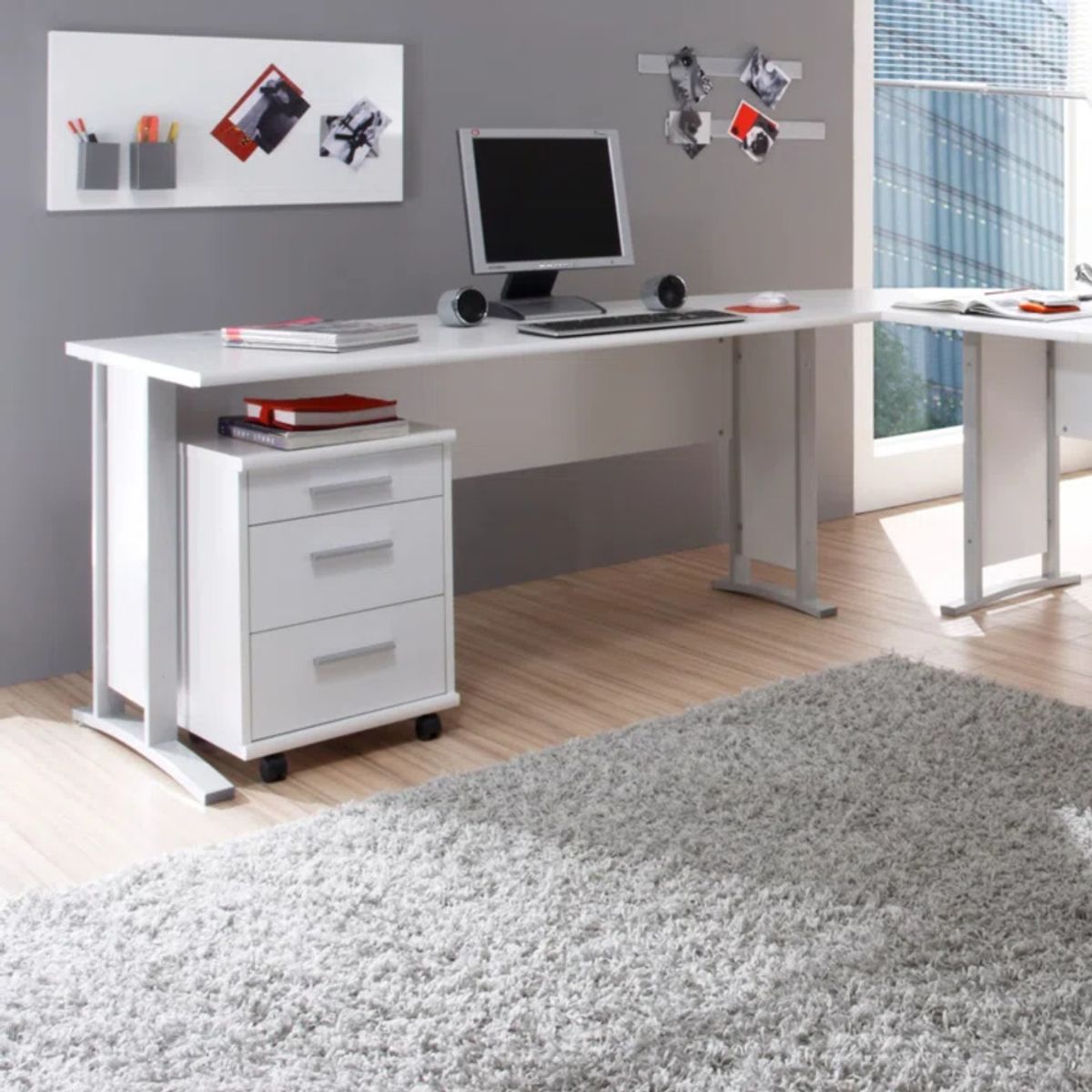 GENERICO - Mueble Auxiliar de Escritorio Yuriko 3 Cajónes R&R MUEBLES