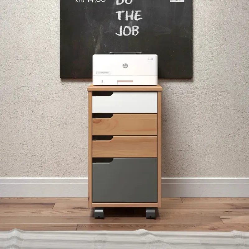 GENERICO - Archivador Moderno Natsumi Marrón Blanco y Negro R&R MUEBLES