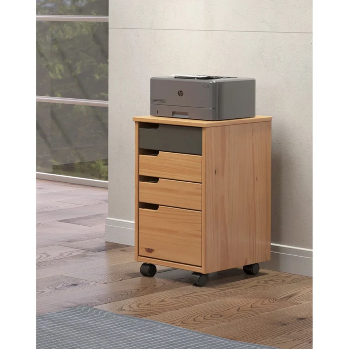 GENERICO - Archivador Moderno Natsumi Marron y Negro R&R MUEBLES