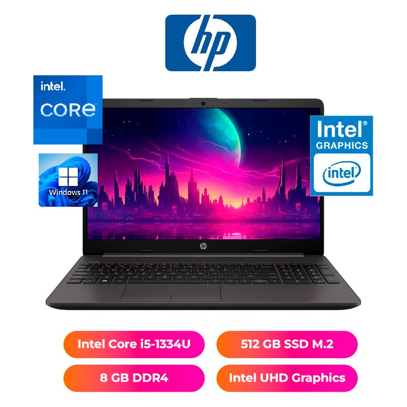 HP - LAPTOP HP 250 G10 15 INTEL CORE i5-1334U 8GB RAM 512GB SSD