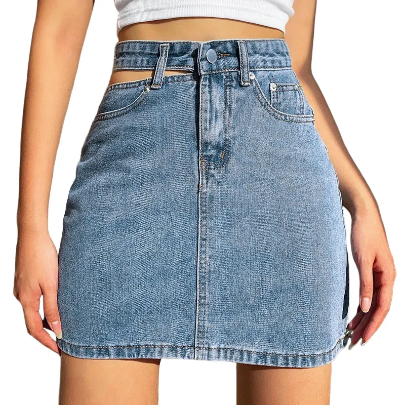 BLWOENS - Falda Jeans Mujer - Azul