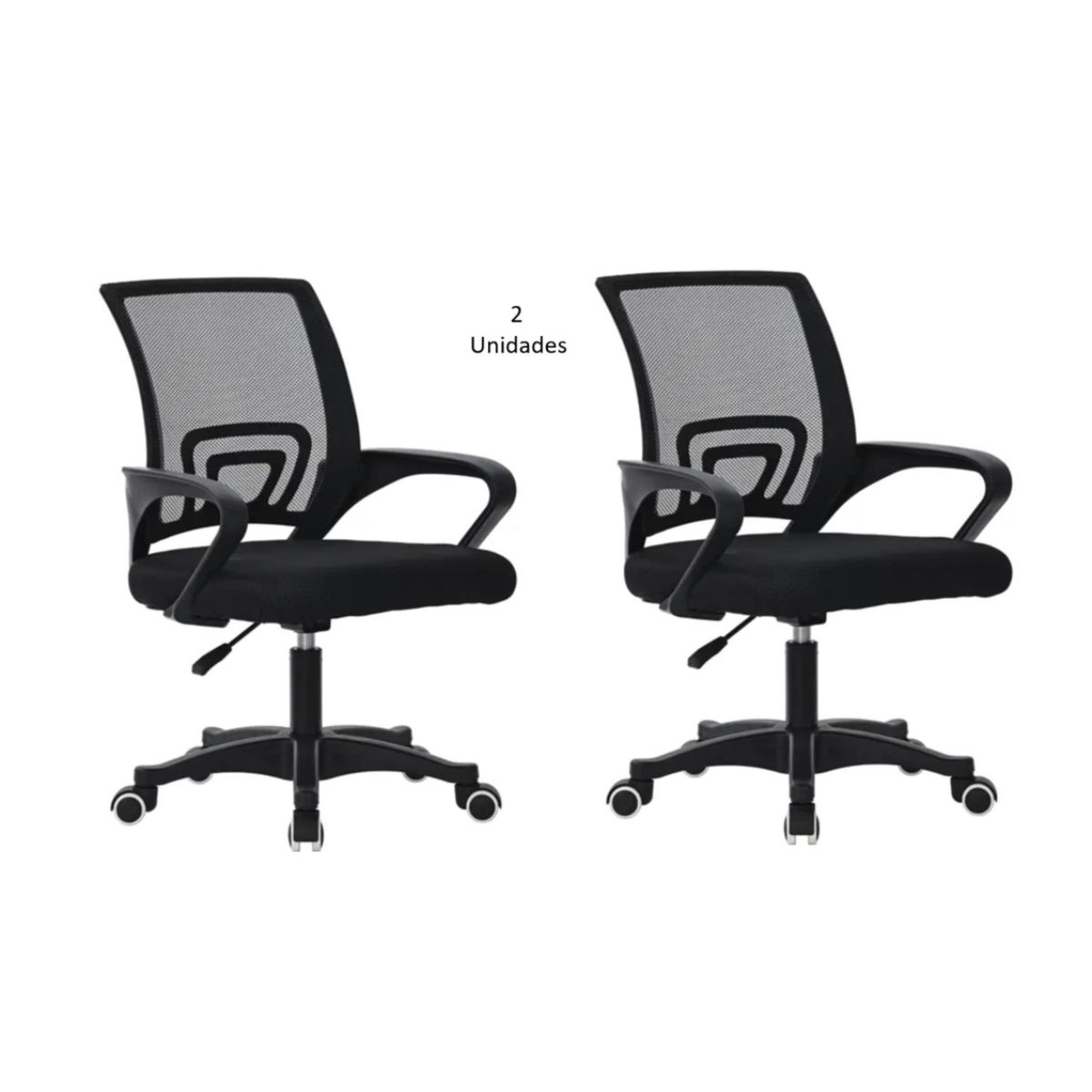 GENERICO - Silla Oficina x2 de Escritorio Giratoria Ergonomica