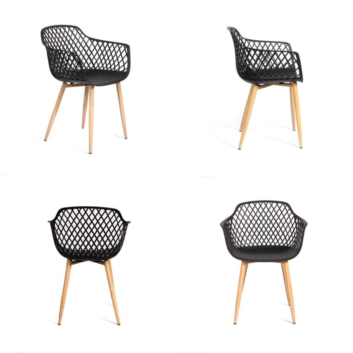 GRUPO CB - Silla con Apoyabrazos Modelo Trina Pack x4