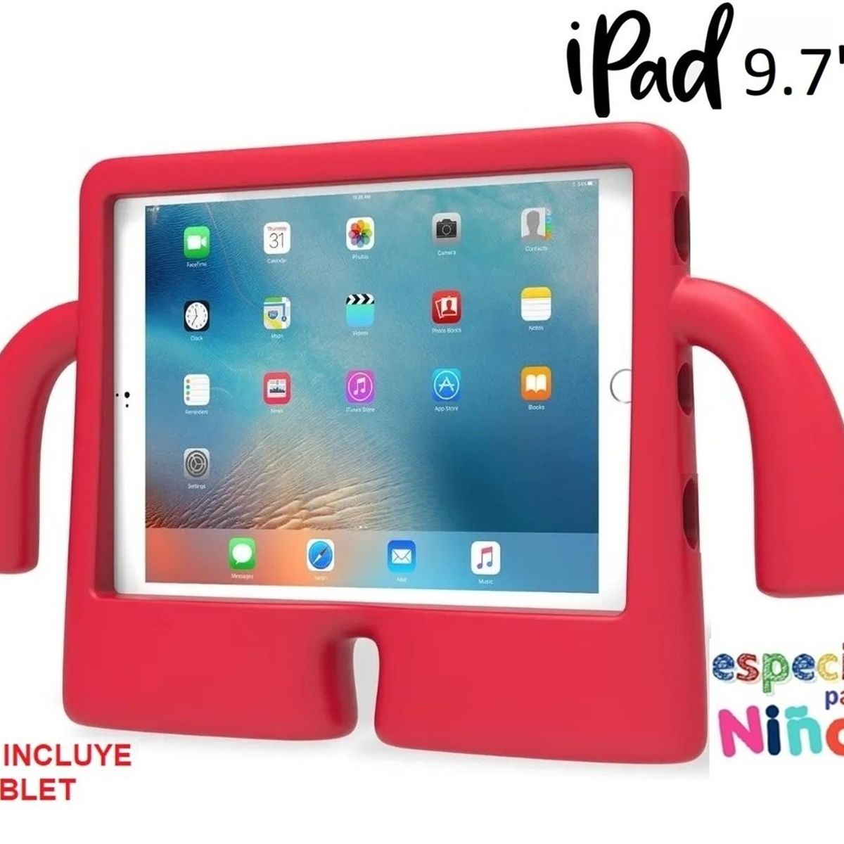 GENERICO - Funda Niños para iPad 9.7 5ta 6ta 2017 / 2018 Case Estuche Anti Golpes
