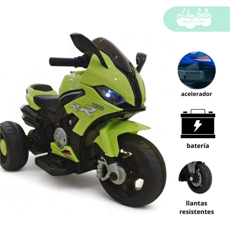 GENERICO - Moto a Batería para niño Miko Green
