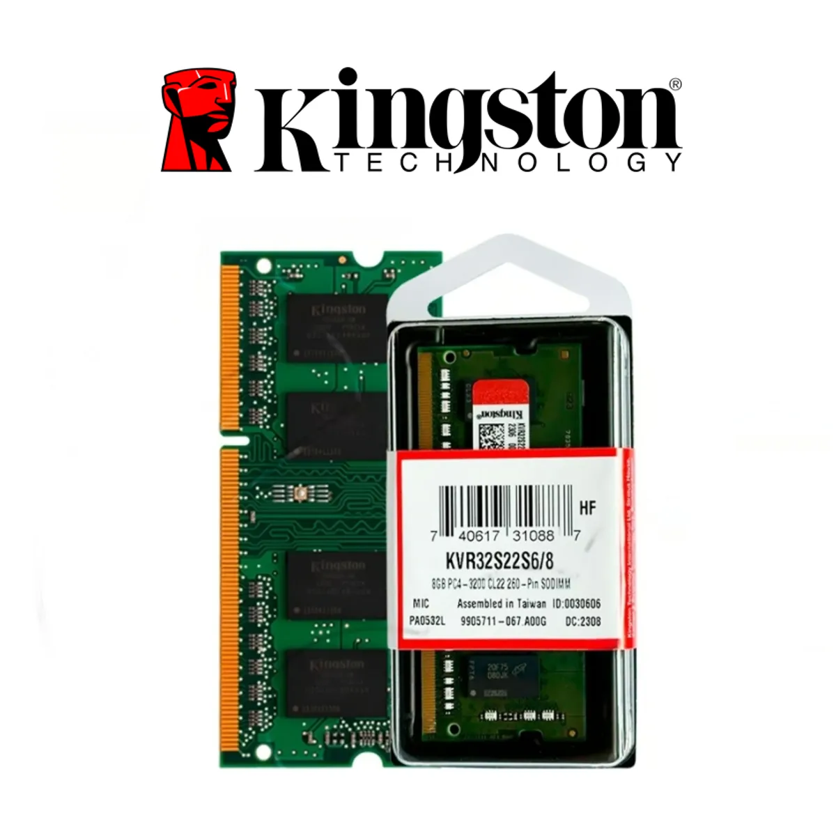 KINGSTON - Memoria Ram 8gb 3200mhz Laptop Dd4 Kingston