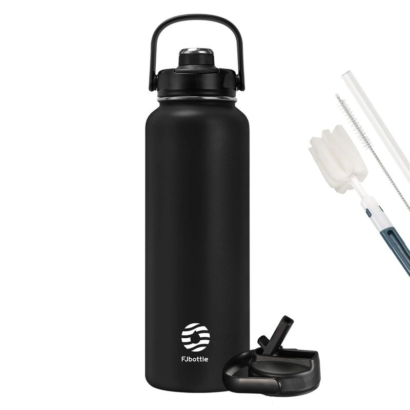 FJBOTTLE - FJBottle - Botella de acero con tapa de tritán 1200ml - Negro