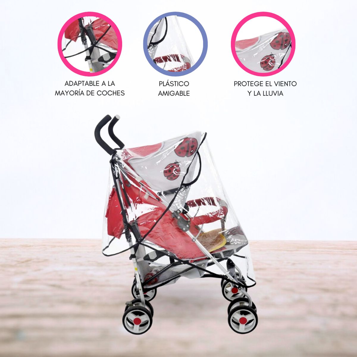 CUZKA - Protector de Clima para Coche de Bebé «RAINY»