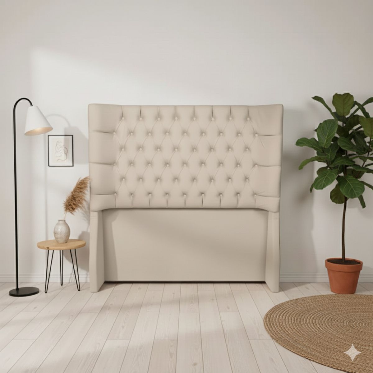 GENERICO - Cabecera Alta Napoles de 2 Plz - Color Beige