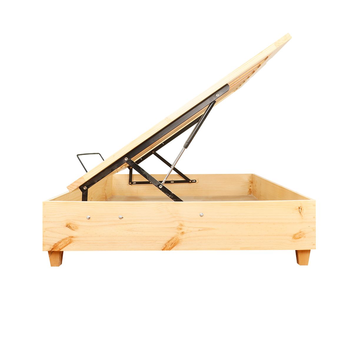 MUEBLES MACRUMO - Tarima Fija Ancha + Sistema Espacio de Pino de 1.5 plz