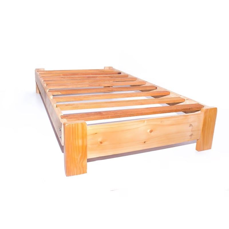 MUEBLES MACRUMO - Tarima ancha de Pino de 2 plz