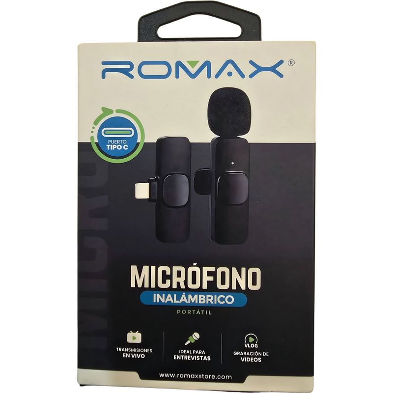 ROMAX - ROMAX MICROFONO INALAMBRICO PORTATIL TIPO C