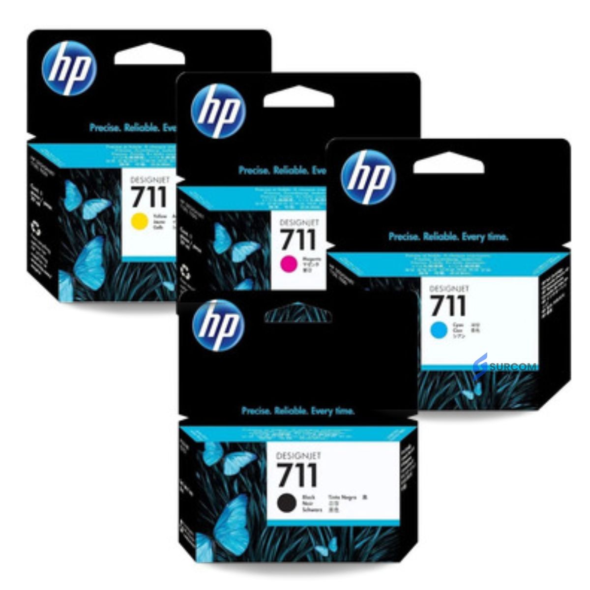 HP - Kit Tinta HP 711 29ml Cyan Magenta Amarillo Negro
