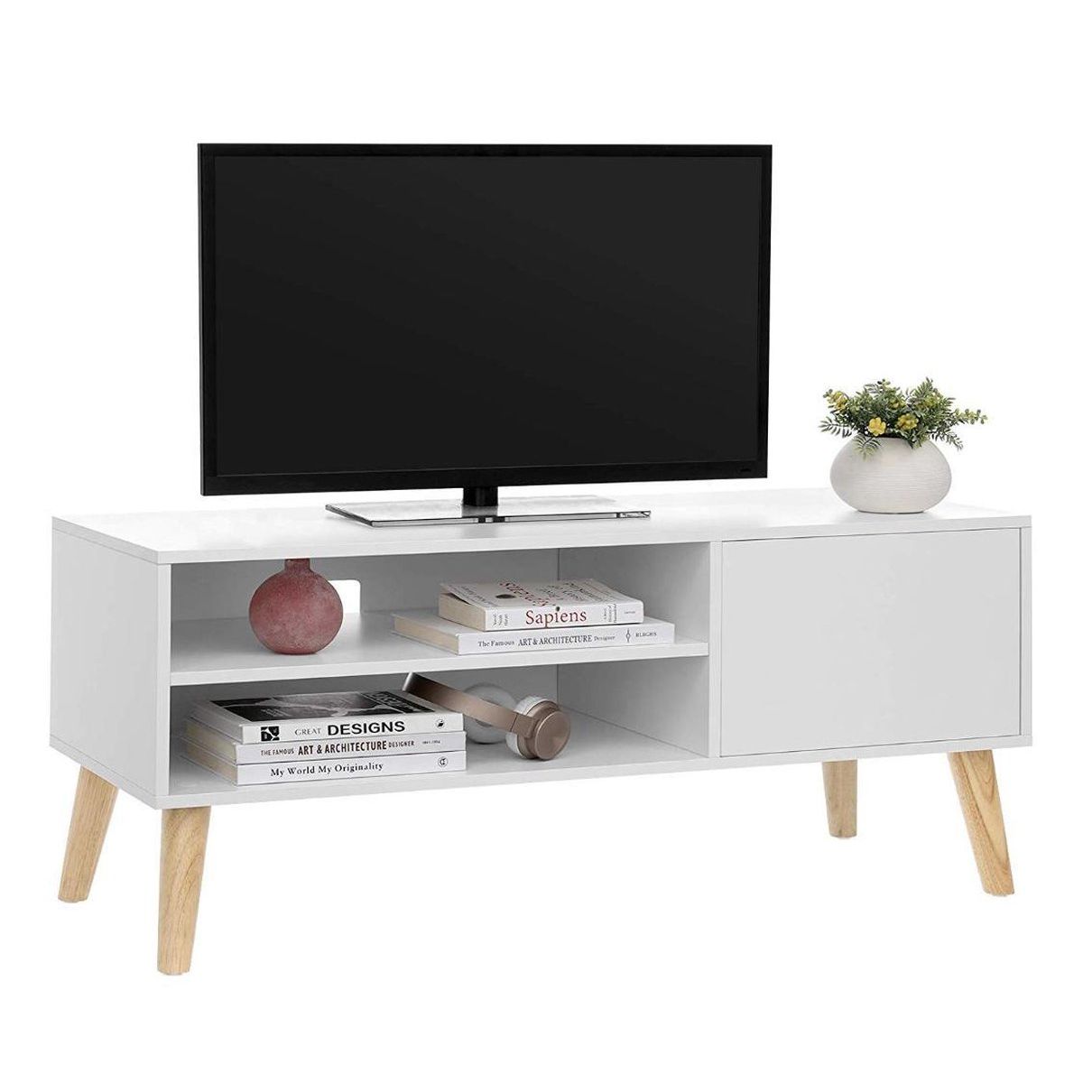 TU MESITA - Mesa de TV Vintage Blanco 110cm
