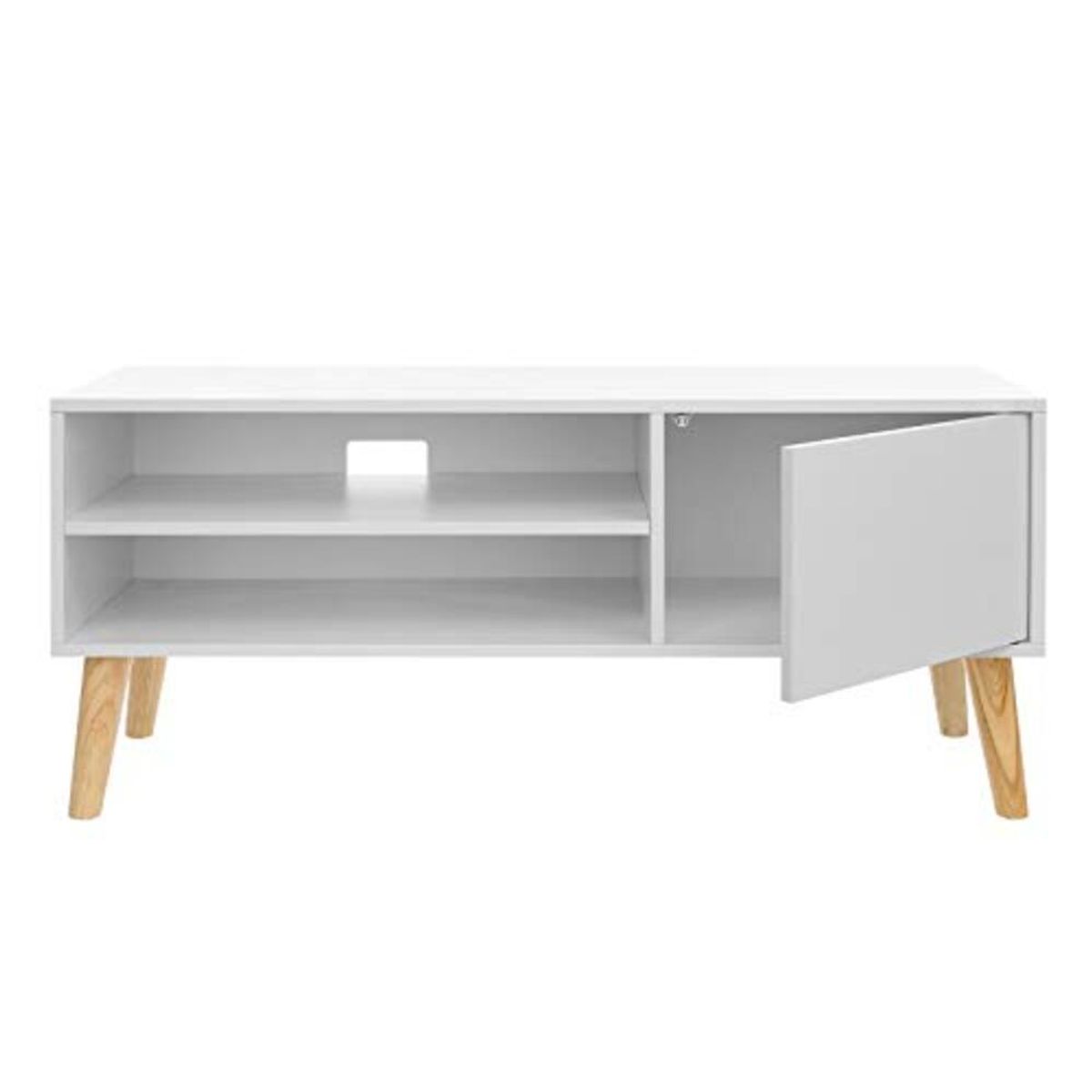 TU MESITA - Mesa de TV Vintage Blanco 110cm