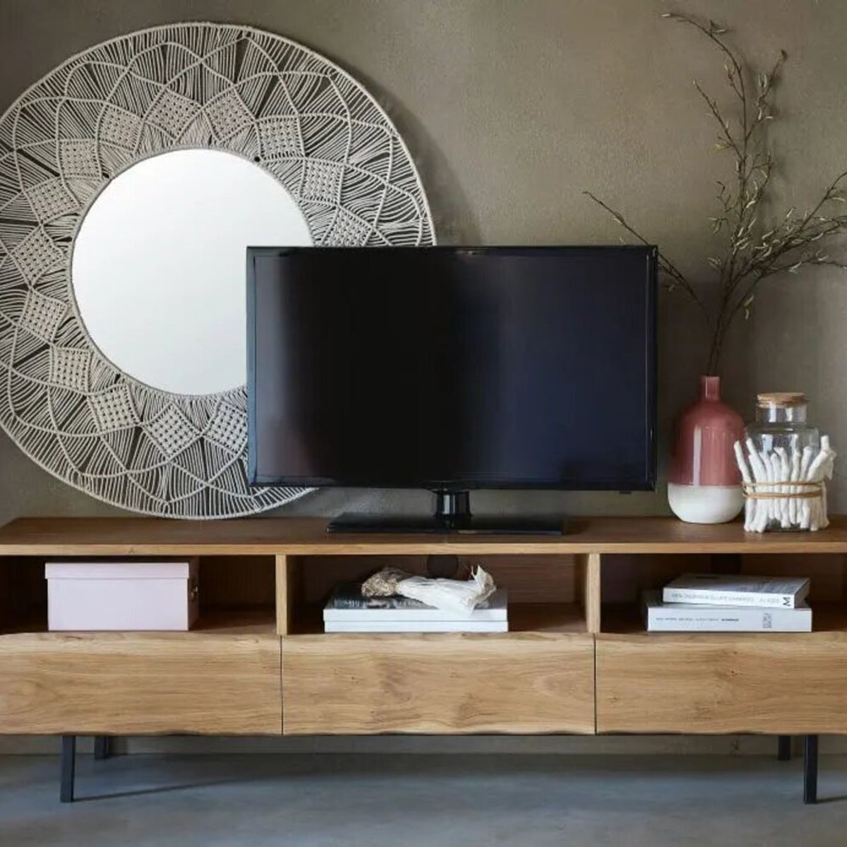 TU MESITA - Mesa de TV Zubiri Marrón 45 cm