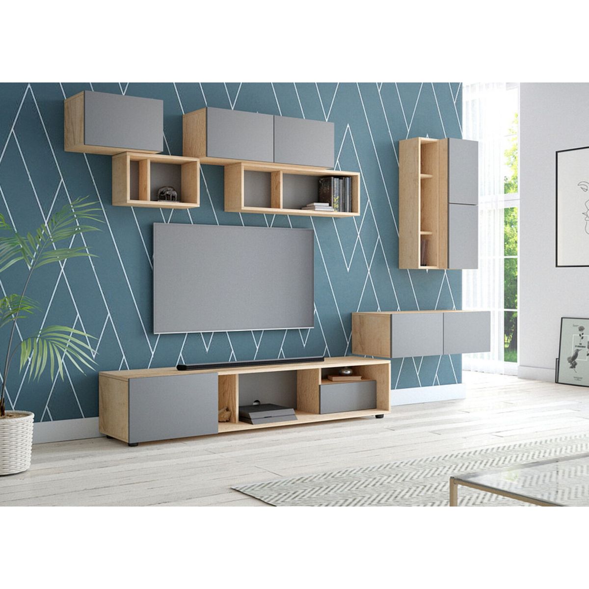 TU MESITA - Mesa de TV Barcelona color DunaGris TU MESITA