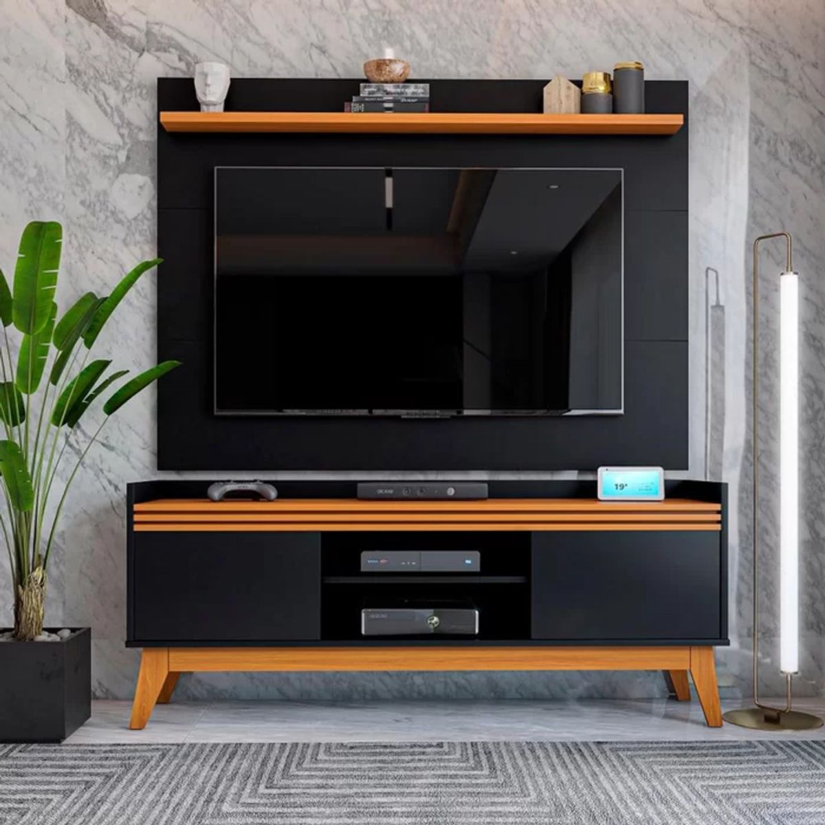 TU MESITA - Mesa para TV Asturias con Panel color NegroHaya TU MESITA 50