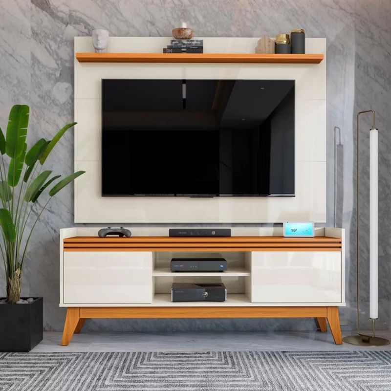 TU MESITA - Mesa para TV Asturias con Panel color BlancoHaya TU MESITA 50