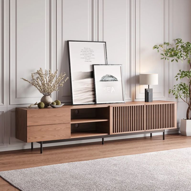 TU MESITA - Mesa de TV Minimalista Takashi color Marrón TU MESITA