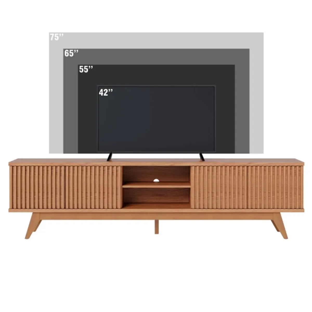 TU MESITA - Mesa de TV Moderna Alexis color Marrón TU MESITA