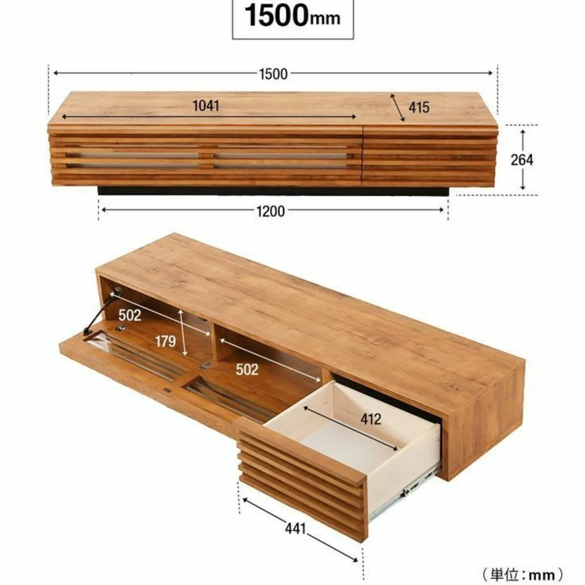 TU MESITA - Mueble TV Clásica Tatiana color Marrón TU MESITA 1 puerta 1 cajón