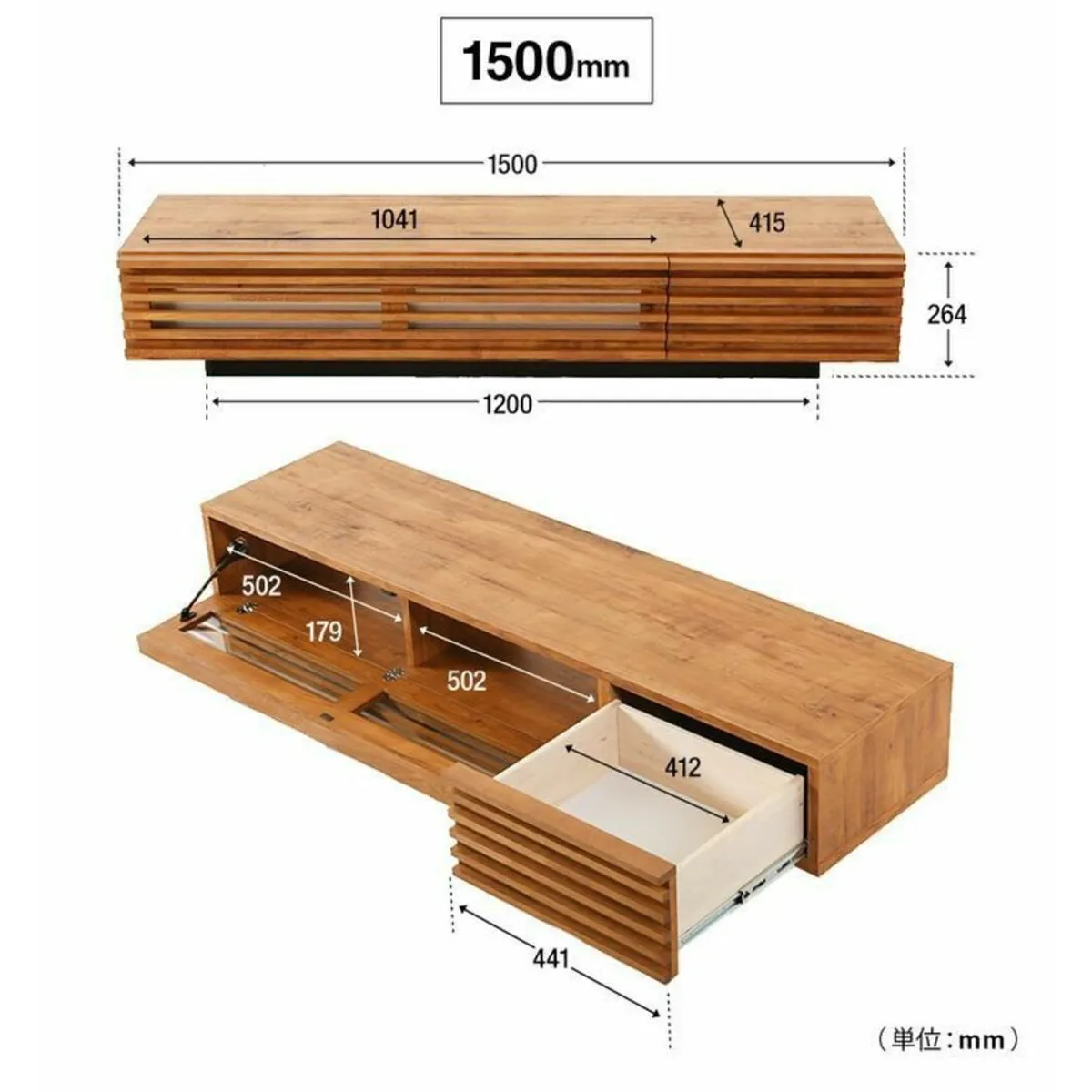 TU MESITA - Mueble TV Clásica Tatiana color Marrón TU MESITA 1 puerta 1 cajón