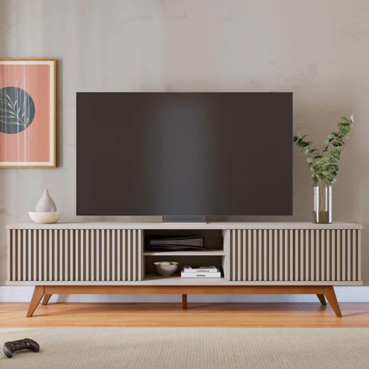 TU MESITA - Mesa de TV Moderna Alexis color Ceniza TU MESITA