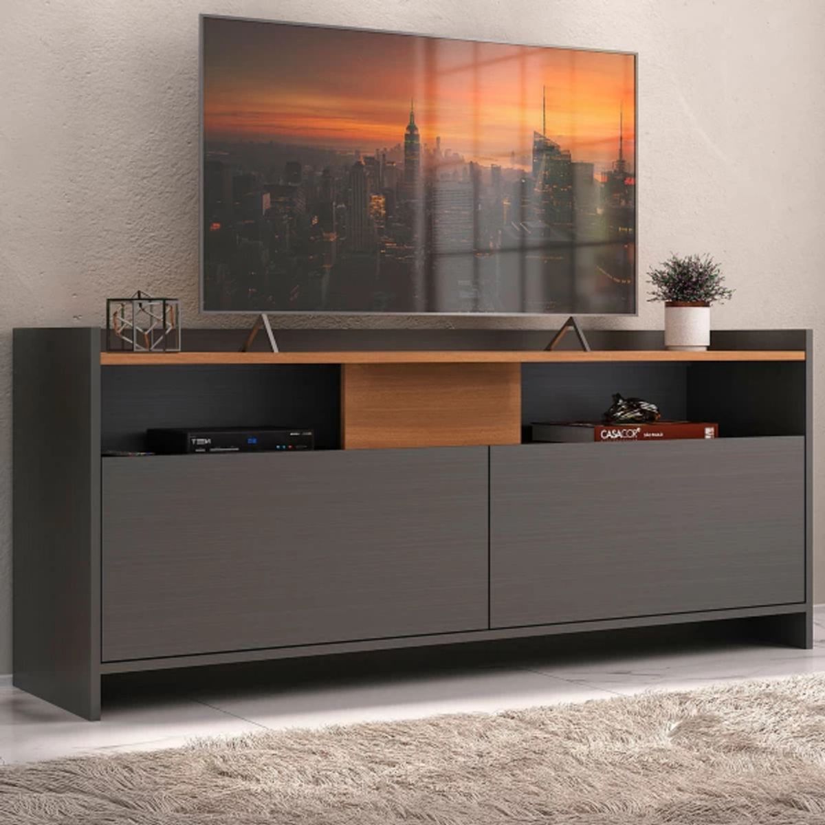 TU MESITA - Mesa de TV Moderna Nápoles color NegroHaya TU MESITA 2 puertas