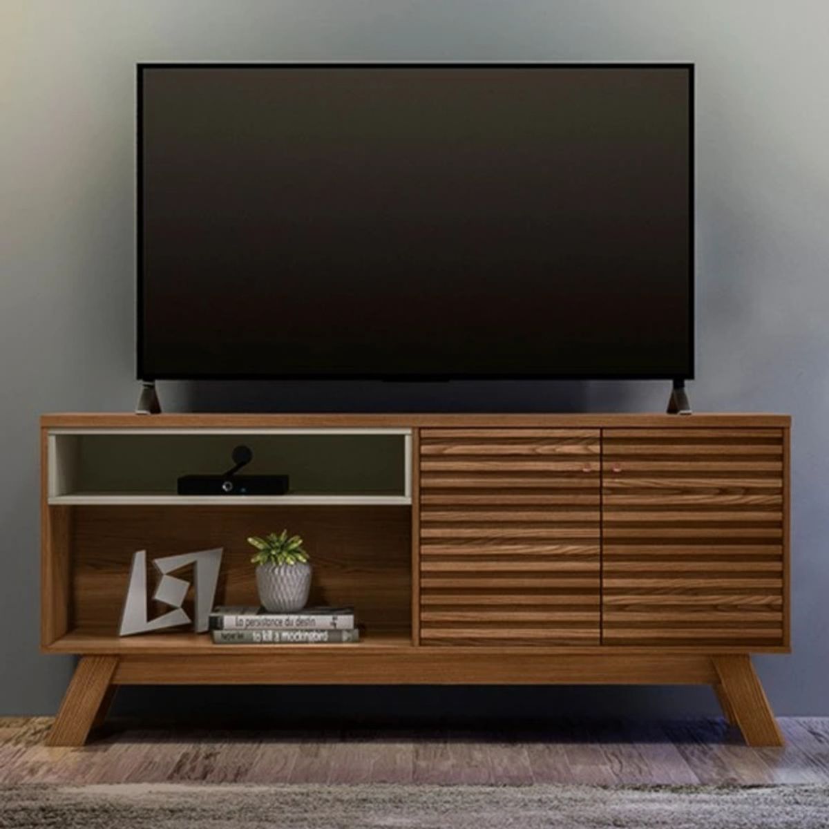 TU MESITA - Mesa de TV Multiusos Nico color Marrón TU MESITA