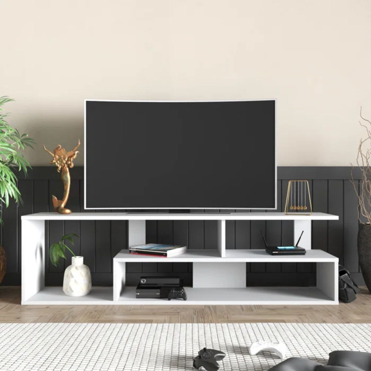 TU MESITA - Mesa de TV Funcional Max color Blanco TU MESITA