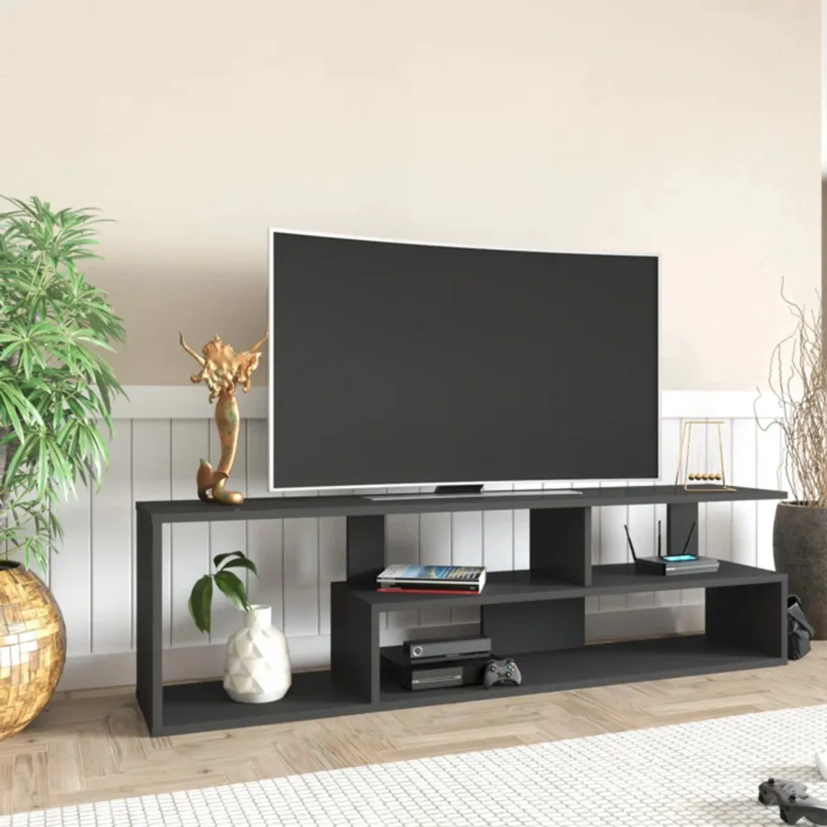 TU MESITA - Mesa de TV Funcional Max color Negro TU MESITA