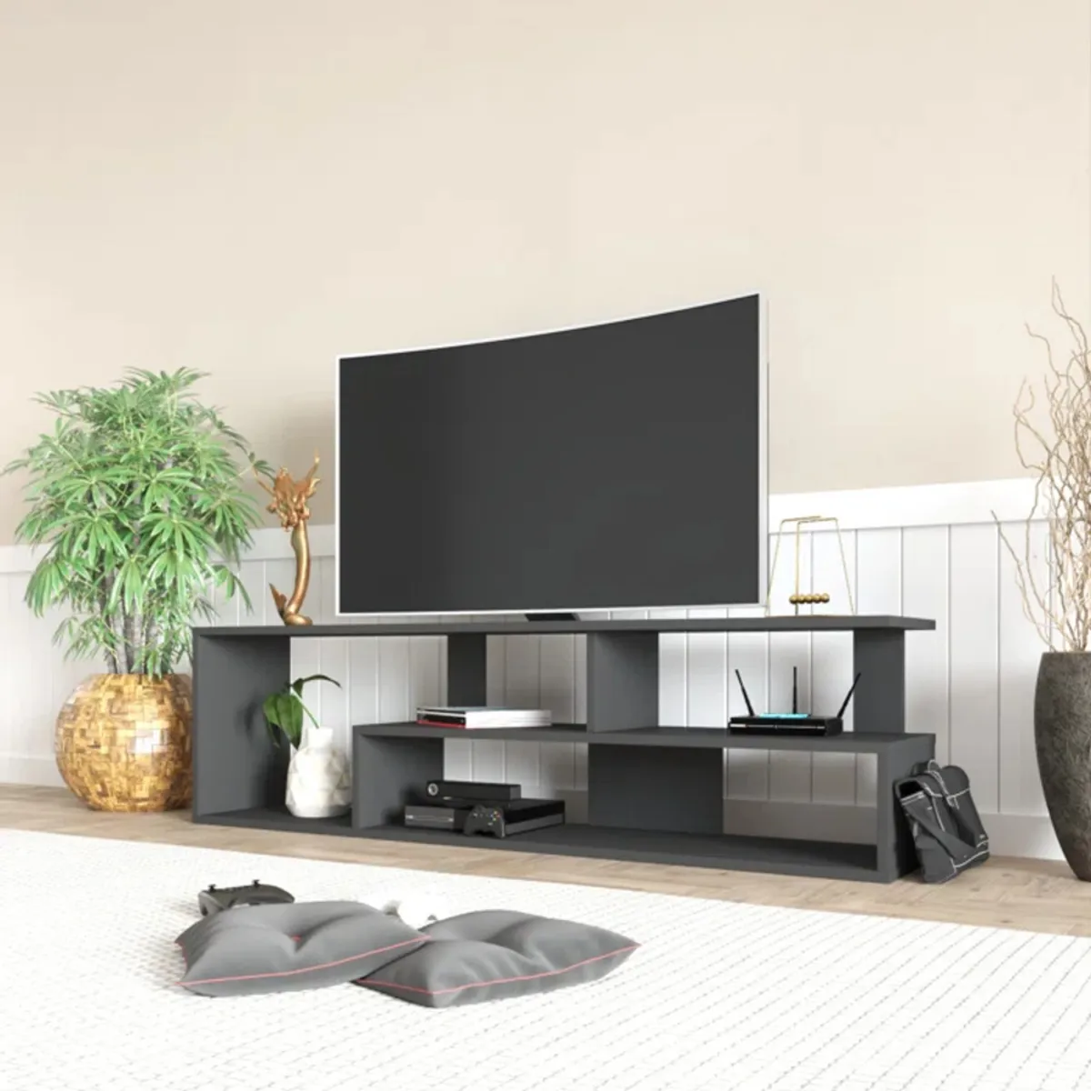 TU MESITA - Mesa de TV Funcional Max color Negro TU MESITA