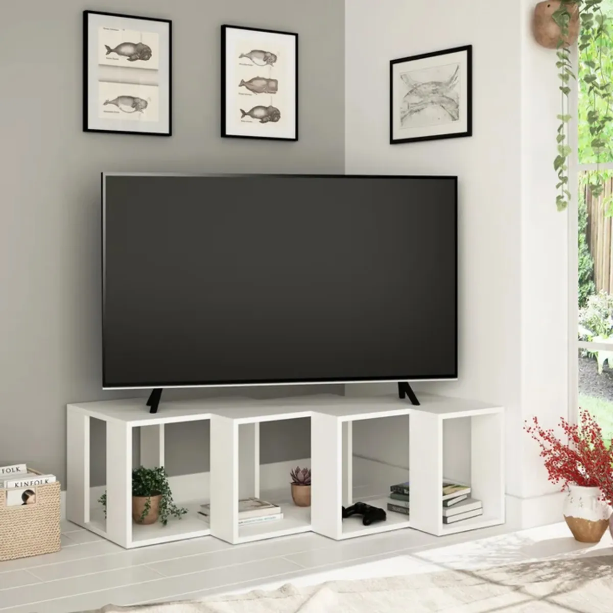 TU MESITA - Mesa de TV Multiusos Samir color Blanco TU MESITA