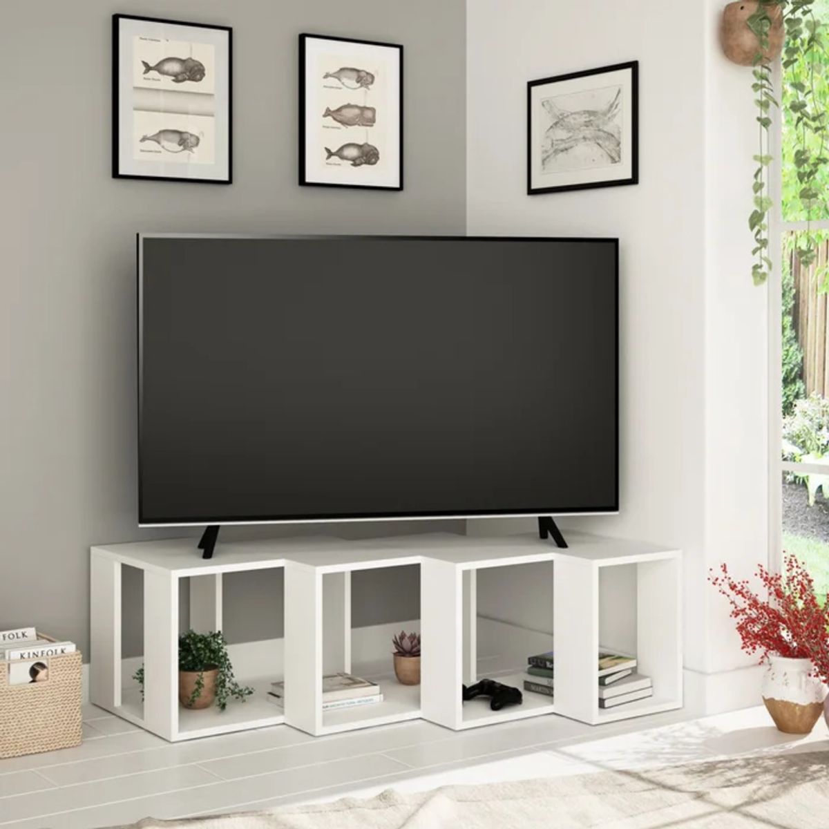 TU MESITA - Mesa de TV Multiusos Samir color Blanco TU MESITA