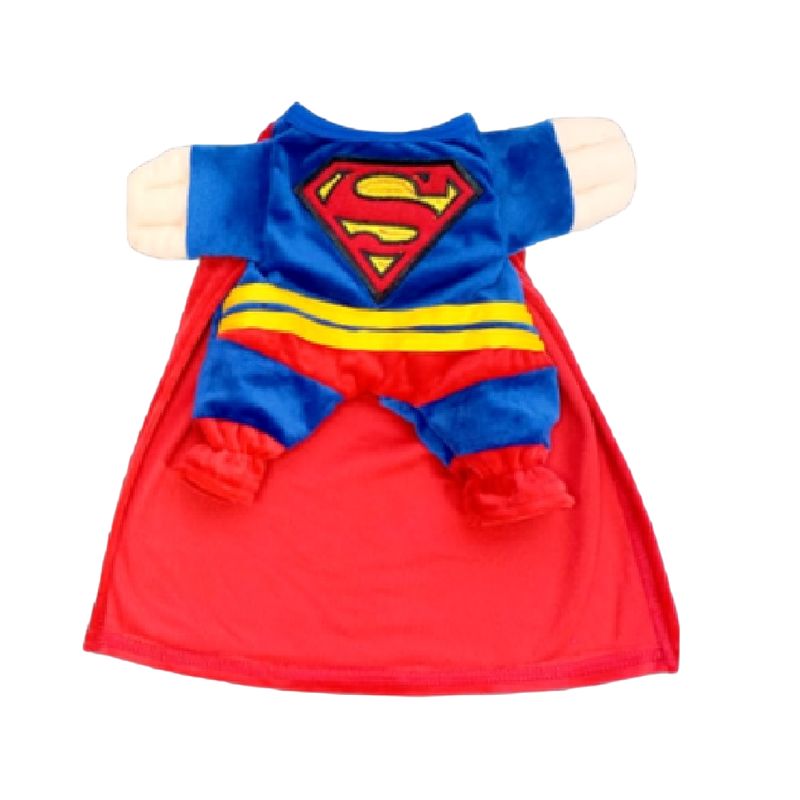 GENERICO - Disfraz Halloween mascotas perro y gato Superman 3D talla 1